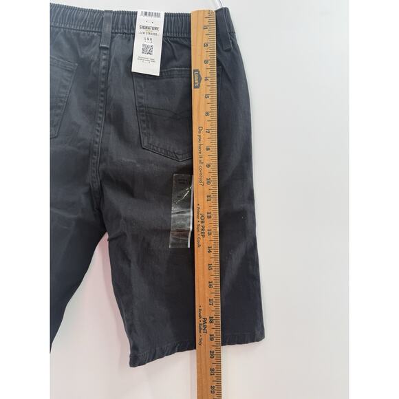 Levi Strauss Signature Boys Black Uniform Shorts Size Large 9" Inseam W/tag READ - Picture 9 of 11